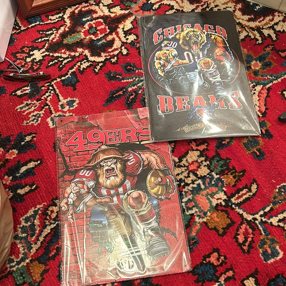 Chicago Bears and 49ers Metal Wall Decals